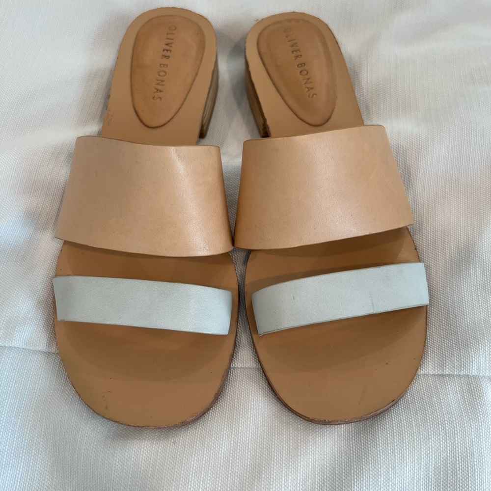 Oliver Bonas, UK size 5 = ~7.5 US, White and Nude